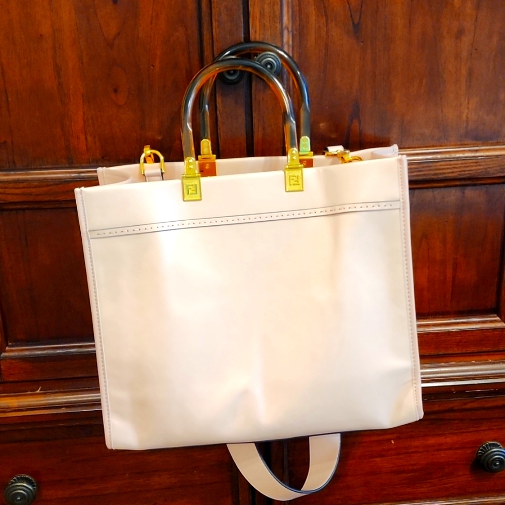 Pink top handle bag